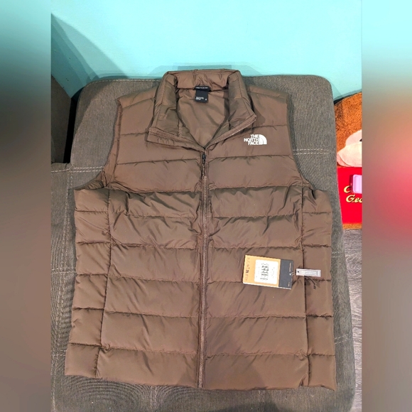 The North Face Aconcagua 3 Men's Down Insulated Vest XL smokey Brown $160 - Picture 1 of 6